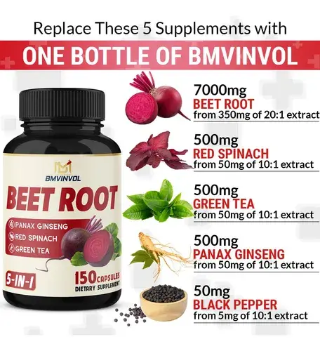 Bmvinvol Beet Root Extract 8550mg Capsules